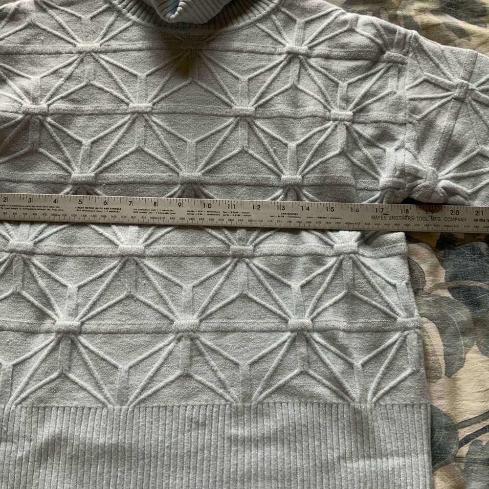 Women's Light Blue Turtleneck Sweater - Picture 3 of 5